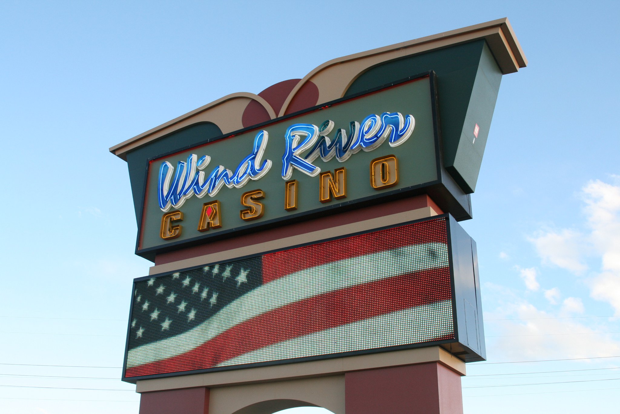 satellite view of wind river casino
